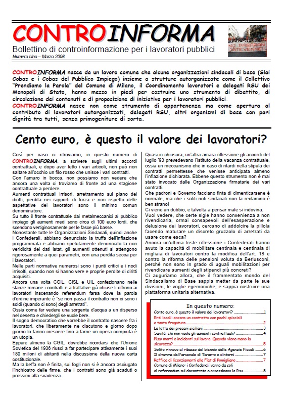 Controinforma n. 1